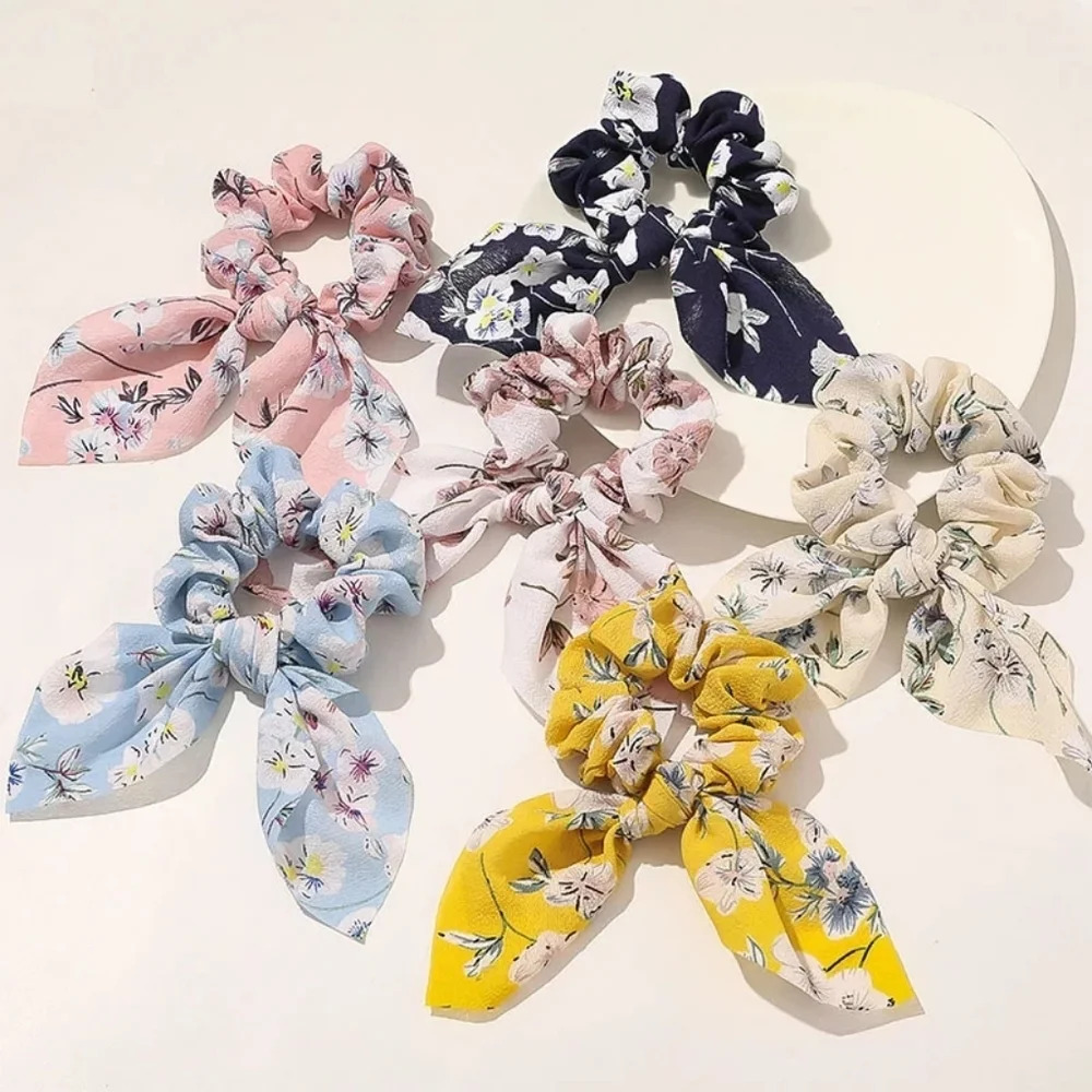 NEW Pink Flowers Hair‎ Scrunchie & Hair Tie